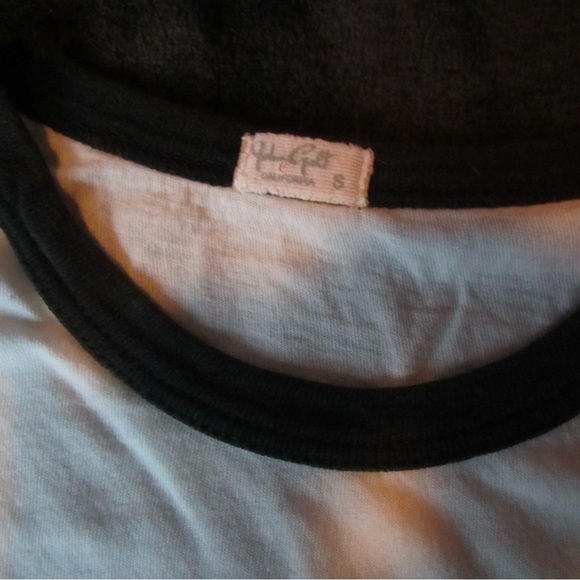 Y2K “Killin’ It” Ringer Baby Tee – White with Black Trim (S) - Picture 2 of 2